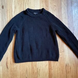 Quince Women's Fisherman Crew Sweater - Black - Size Medium